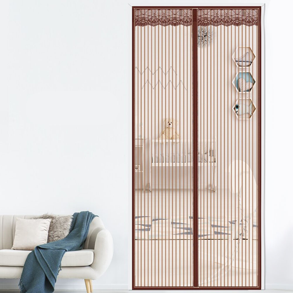 Москітна сітка 100х210 см Magic Mesh на двері на магнітах,коричнева SBR Київ - фото 1