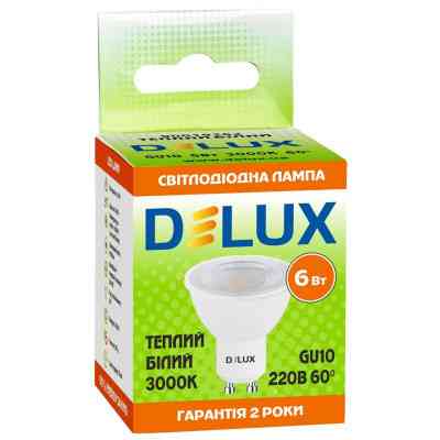 Лампочка Delux 6Вт 3000K 220В GU10 (90019262) Винница