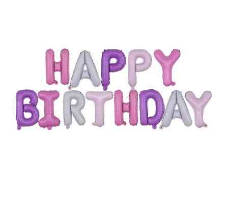 Шарики Happy birthday 16 дюймов разноцветный Киев