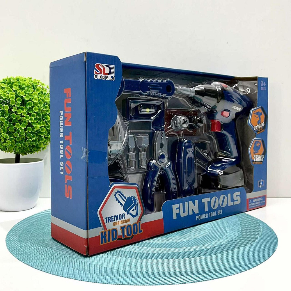 Набір інструментів електродриль та 14 предметів Синій Вид 1 (6801-2-3) Чернігів - фото 10