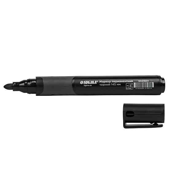Sigma Маркер перманентный черный конусоподобный 2-3мм длина 145мм SIGMA (8021601) Коломия