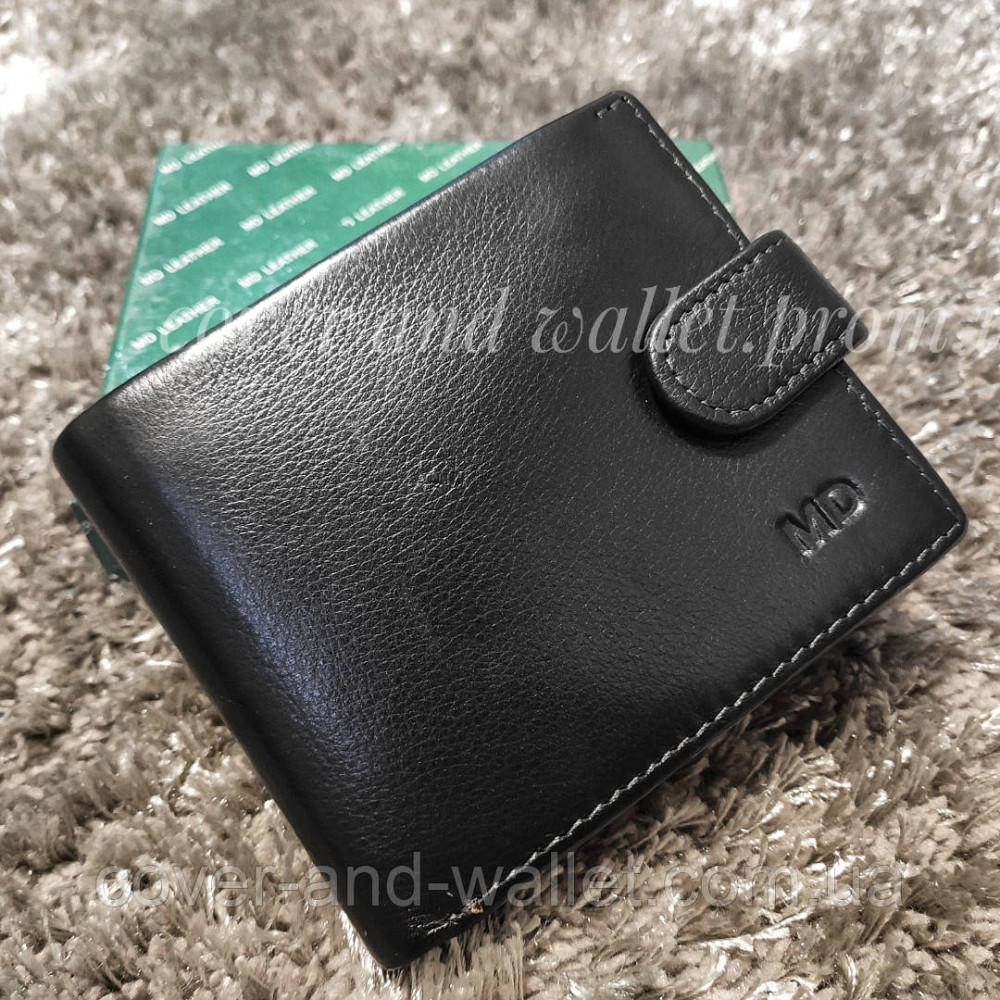 Мужское кожаное портмоне с монетницей на застежке MD 22-208A Киев - изображение 5