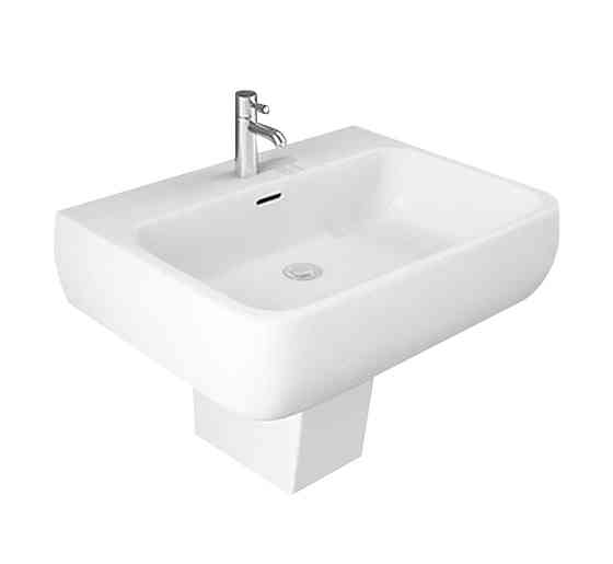 Раковина з напівніжкою RAK Ceramics Metropolitan 600x185x470 мм (RAK0022) Білий Вінниця