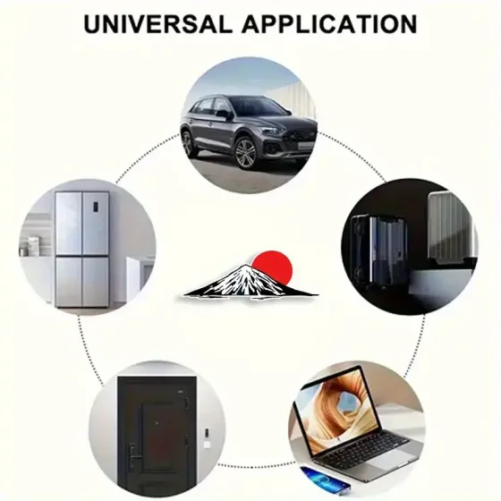 Виниловая наклейка Mount Fuji – декоративная наклейка с горой Фудзи и красным солнцем, 1 шт Киев