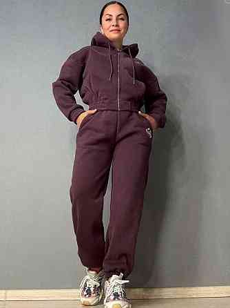 Костюм жіночий Joy One 80990 утеплений на флісі худі зі штанами бордовий, бордовий, M Київ