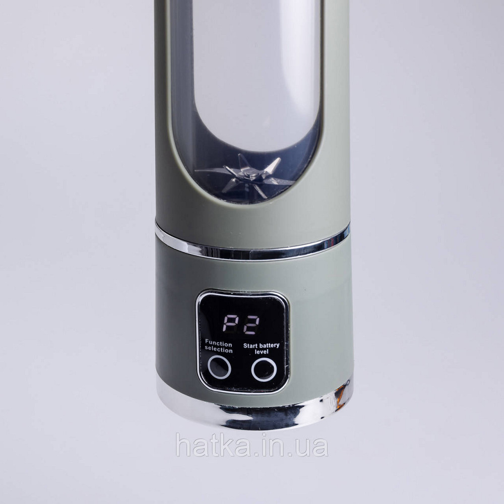 Портативний блендер для смузі на акумуляторі 450 мл блендер пляшка 25 Вт USB Зелений Київ - фото 4