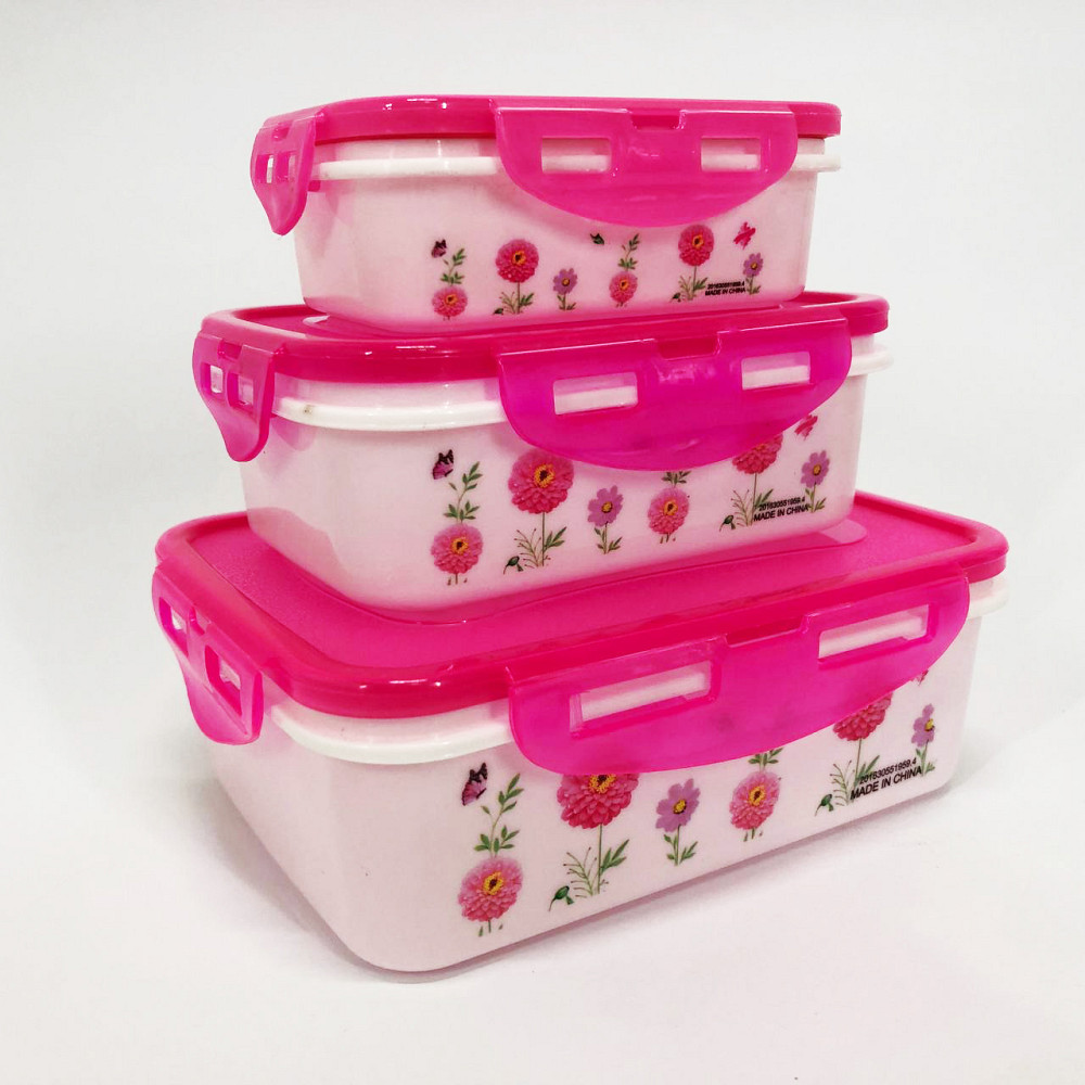 Комплект пластикових судків UNIQUE UN-1511. Колір: рожевий WM-25 Івано-Франківськ - фото 5