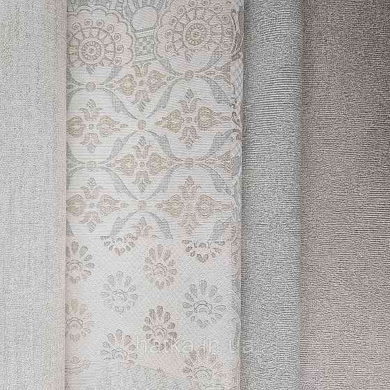 Шпалери метрові вінілові на флізелін Yuanlong Samsara східний стиль під килим блакитні срібло на білому 3д Київ