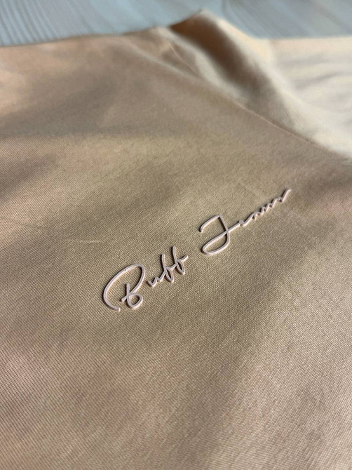 Костюм женский CAPPITONE 101213 футболка оверсайз и брюки джоггеры с надписью бежевый, бежевый, S Киев - изображение 2