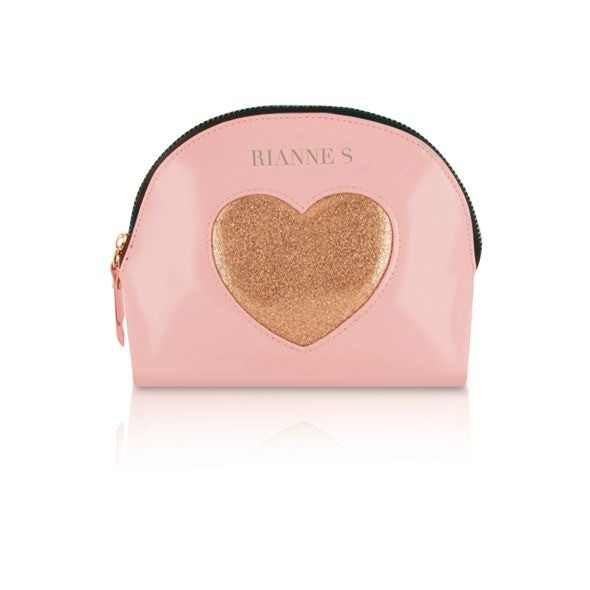 Набір у сумочці вібратор-помадка, пір'їнка та маска Rianne S Essentials Kit d'Amour Roze/Goud Sex Aura Київ - фото 5