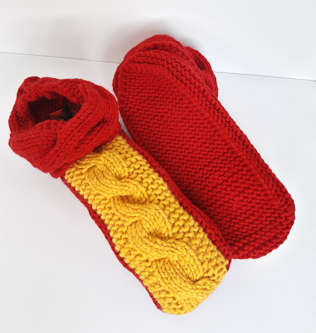 Тапочки домашні шкарпетки в'язані ручна робота топ Юрма одяг Київ - фото 5