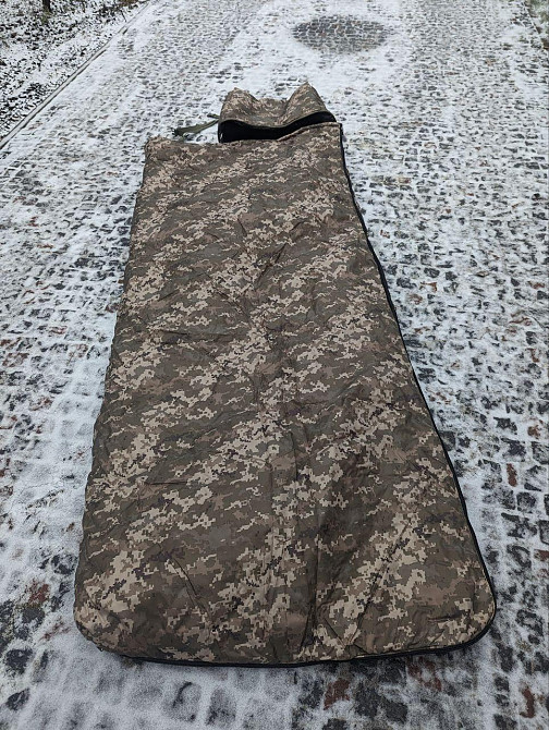 Армійський зимовий спальний мішок - 35 ВСУ зимовий Omni-Heat з підігрівом від USB Дніпро - фото 4