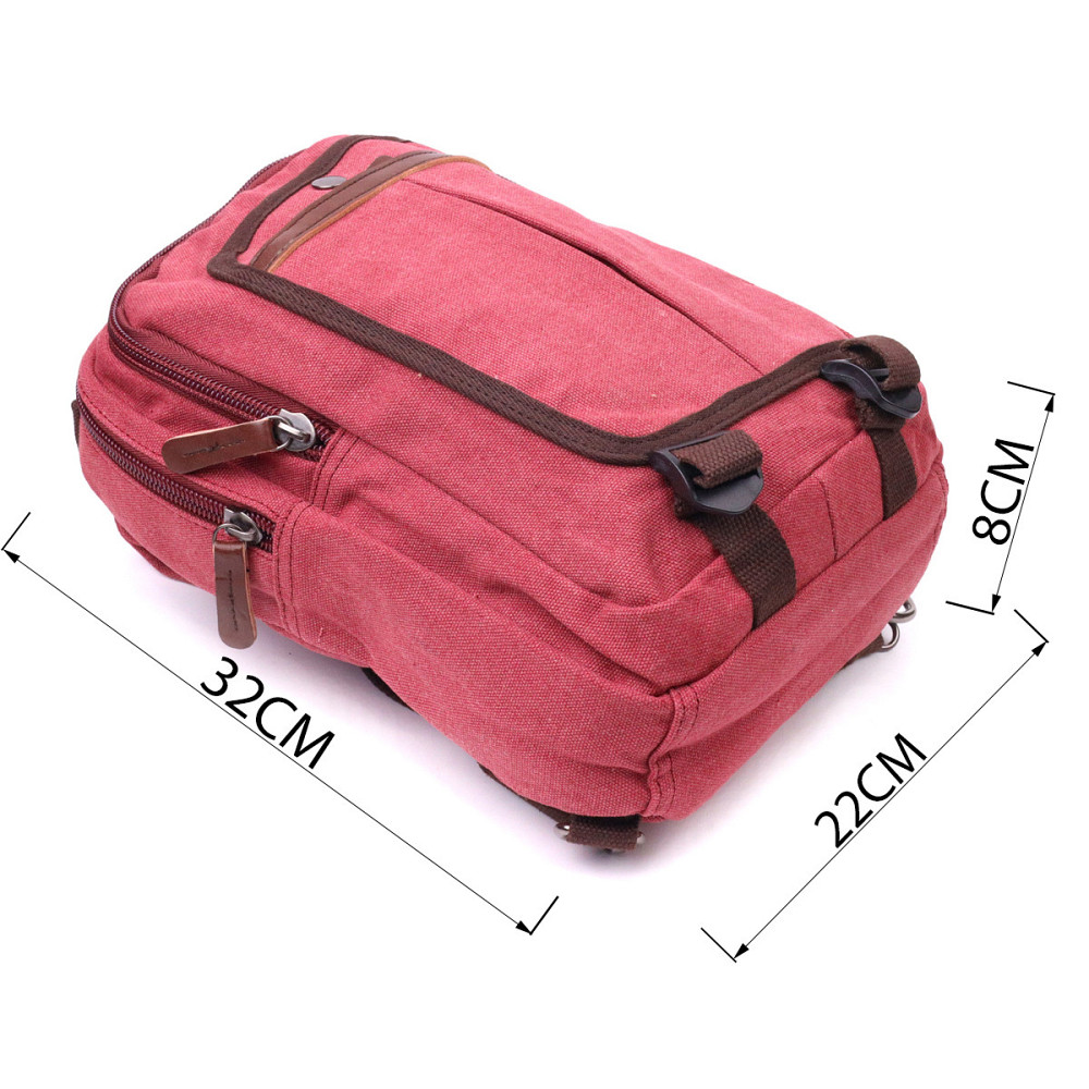 Оригинальный рюкзак из текстиля Малиновый (Vintage) Киев - изображение 7