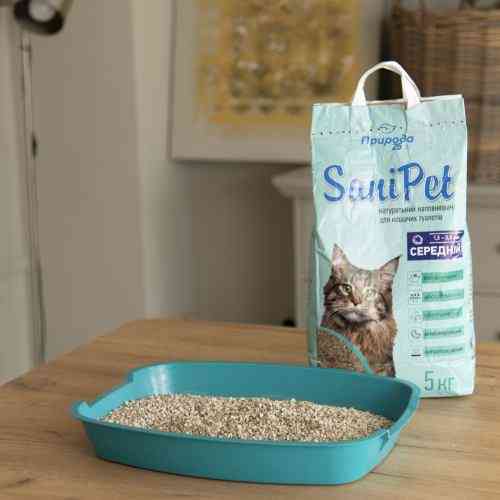 Наполнитель Природа Sani Pet для кошачьего туалета бентонитовая средняя гранула 5 кг Киев