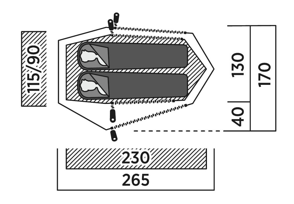 Палатка двухместная Easy Camp Sarek 2 (120468) Київ - фото 6