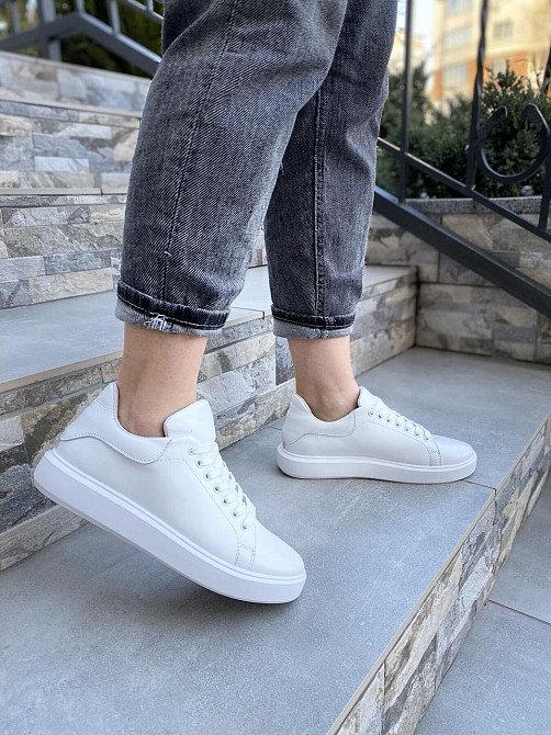 SLATURI Кеди жіночі SLATURI 152 білі (весна-осінь, шкіра натуральна) (4307) Коломыя - изображение 5