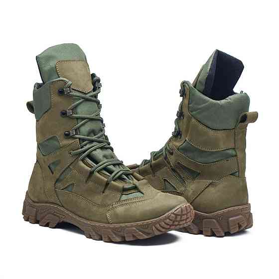 Тактичні зимові берці 106-ТБ-2 хакі — теплі, міцні, армійські черевики для ЗСУ та охорони 46 (30,5) Харків