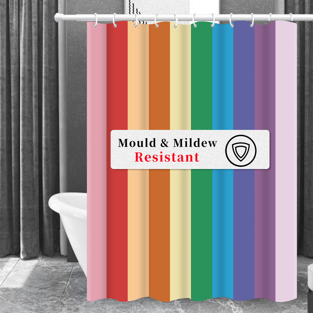 Шторка для ванны из полиэстера водонепроницаемая Bathlux 180x180 см с кольцами, занавеска для ванной комнаты Каменец-Подольский - изображение 2