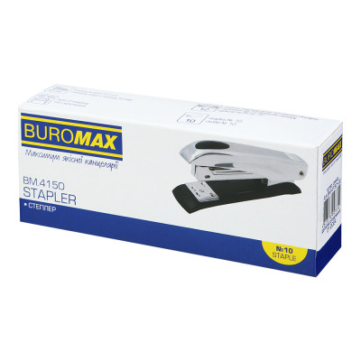 Степлер Buromax металевий МІНІ, 12 аркушів, (скоби №10), 110 х 25 х 45 мм, синій (BM.4150-02) Вінниця - фото 5