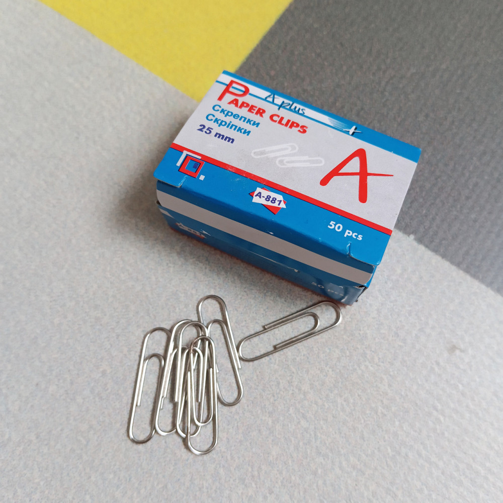 Канцелярские скрепки 25 мм круглая, 100 шт. Киев - изображение 1