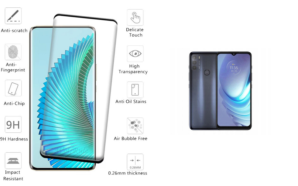 Захисне скло HyperGlass Pro для Motorola Moto G50 5G, Moto G51 5G – максимальна чутливість та захист Київ - фото 2