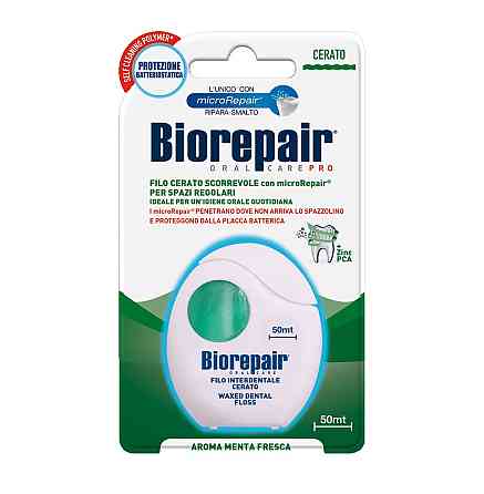 Зубна нитка-флос Щоденний захист з гідроксиапатитом BioRepair 50 м Вінниця