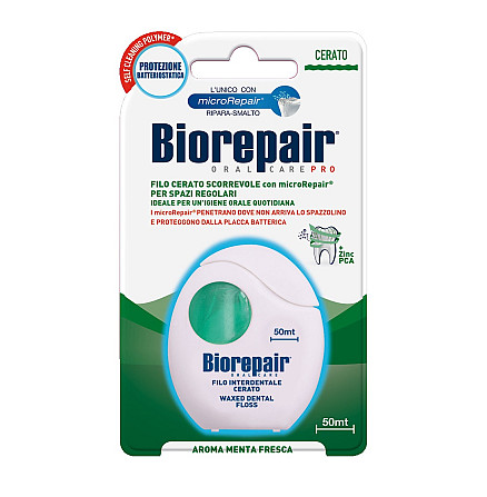 Зубна нитка-флос Щоденний захист з гідроксиапатитом BioRepair 50 м Вінниця - фото 1
