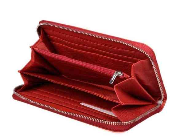 Кошелек женский на молнии Красный (ST Leather) Киев