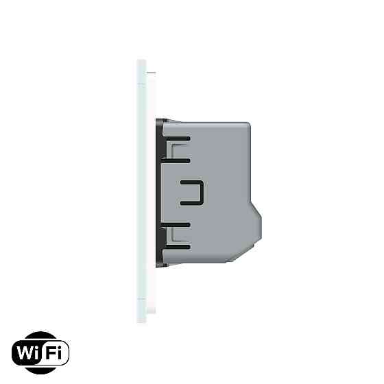 LIVOLO Розумний сенсорний Wi-Fi прохідний/перехресний вимикач 1 сенсор LIVOLO білий матове скло Коломыя