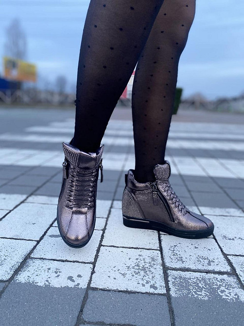 Снікерси жіночі Bosida бронзовий еко-шкіра танкетка 5см ( -6) Коломыя - изображение 8