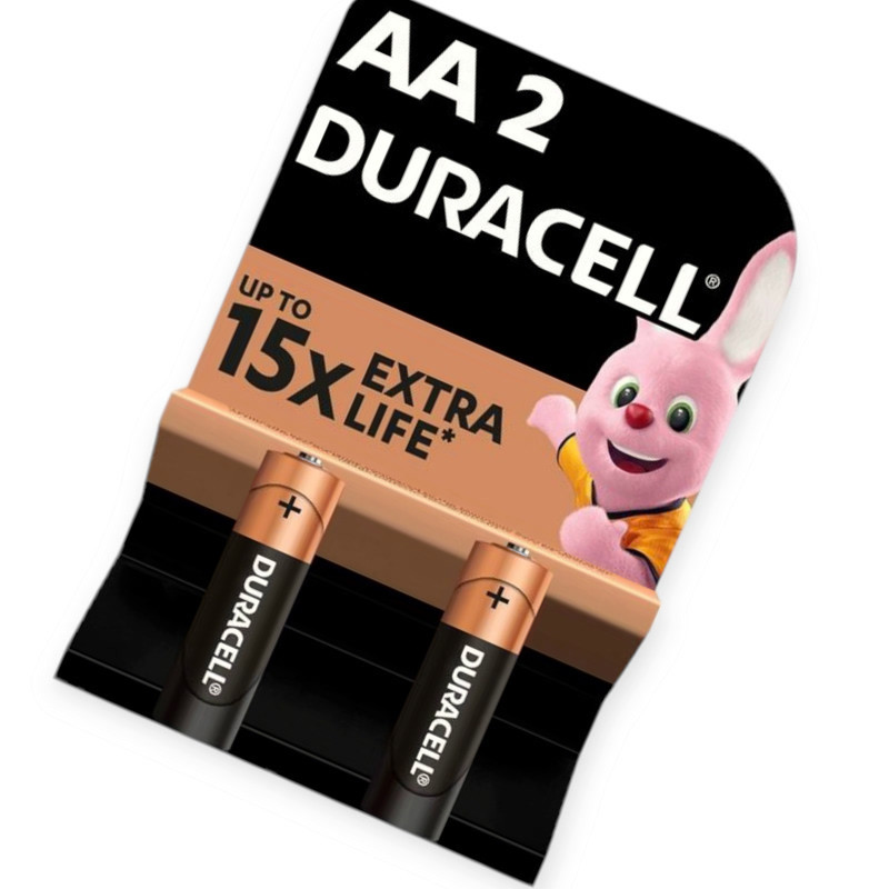 Батарейка AA лужна 1.5V пальчик Duracell Basic Alkaline 2шт картон Бельгія Мукачево - фото 1