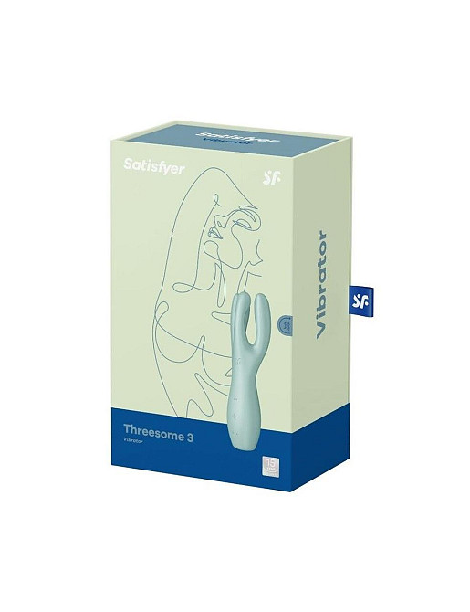 Кліторальний вібратор Satisfyer Threesome 3 Mint з трьома пальчиками Sex Aura Київ - фото 4