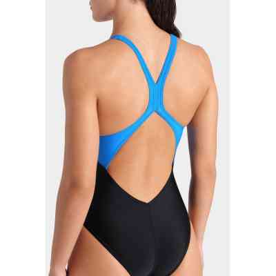 Купальник Arena Breath Swimsuit V Back Lb 008330-580 синій, чорний, бірюзовий 36 (3468337421962) Винница