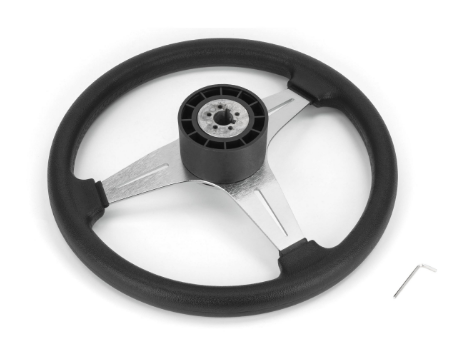 Рулевое Колесо 340 Мм Алюминий Серебристое Для Комфортного Управления Лодкой Киев - изображение 3