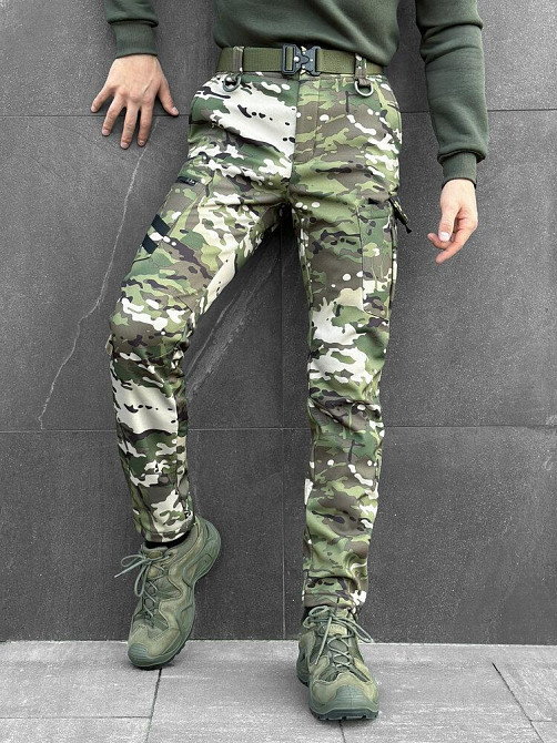 Штани карго чоловічі весняні з кишенями мультикам Pobedov Static Київ - фото 8