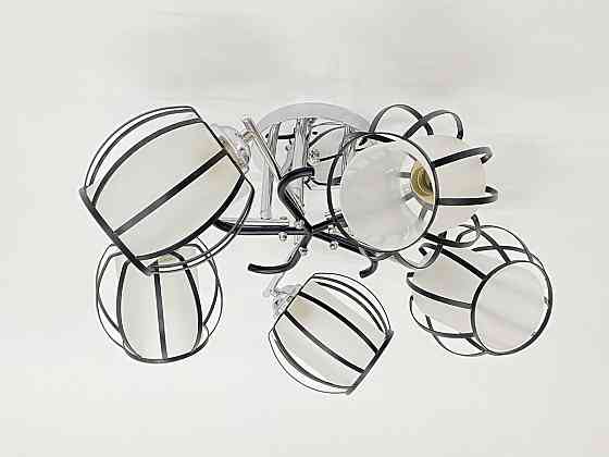 VALESO Стельова люстра на 5 плафонів 91195/5 хром+чорний Киев