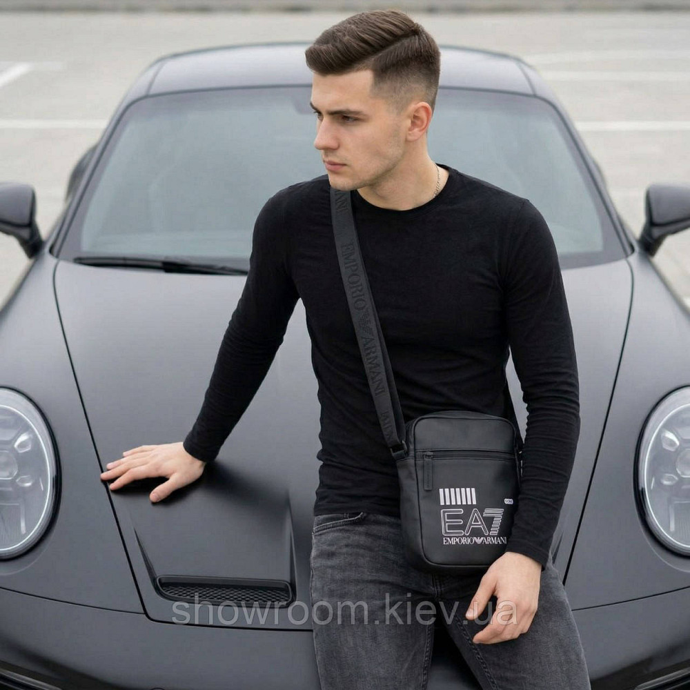 Чоловіча брендова сумка на плече Armani (9507) Київ - фото 6
