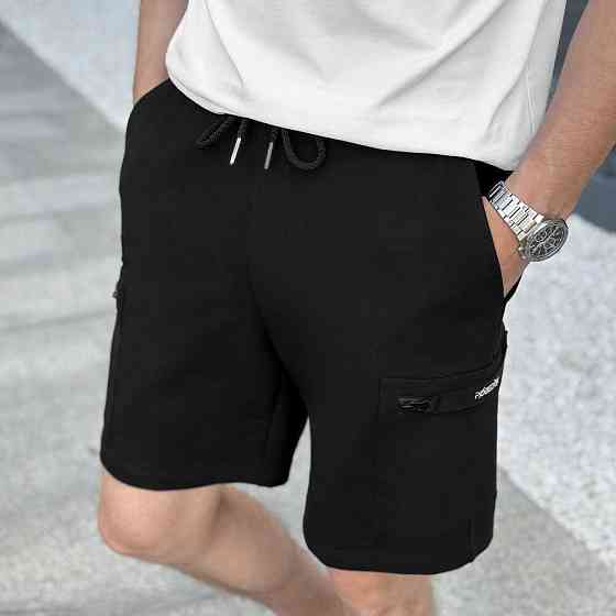 Мужские летние черные шорты Pobedov Line Киев