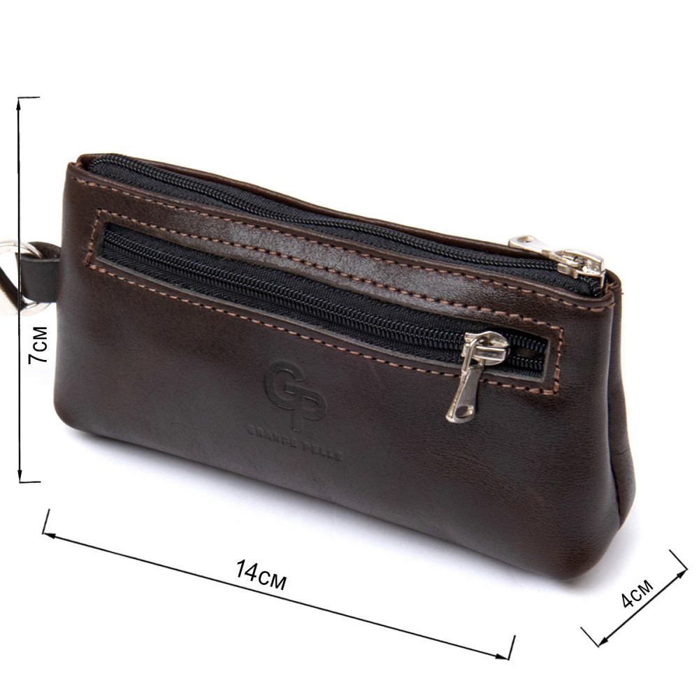 Кожаная ключница GRANDE PELLE 11381 Коричневый Киев - изображение 3