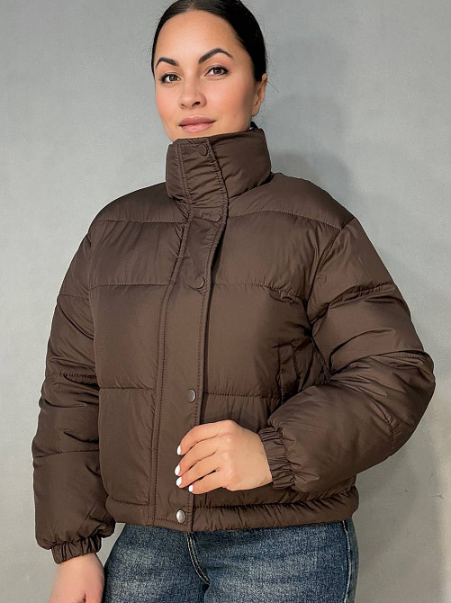 Куртка женская Fashions 87226 короткая демисезонная коричневая, коричневый, L Киев - изображение 5