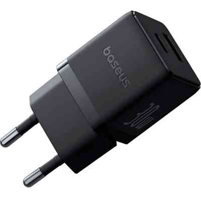 Зарядний пристрій Baseus Palm Fast Charger C+U 30W cluster black (P1011160A113-00) Вінниця