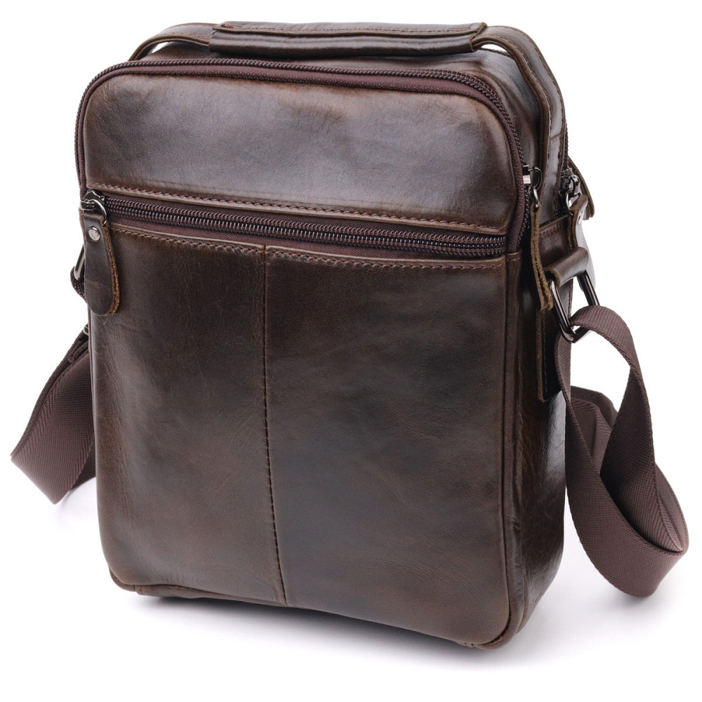 Практичная мужская сумка Vintage 20824 кожаная Коричневый Киев - изображение 2