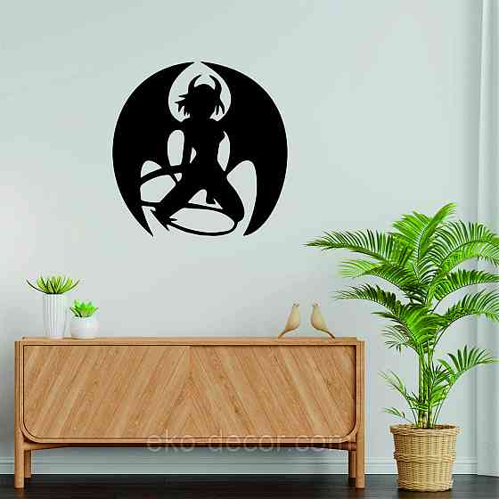 Декоративное настенное Панно «Дьяволица», Декор на стену 70*70 см, Черный Киев