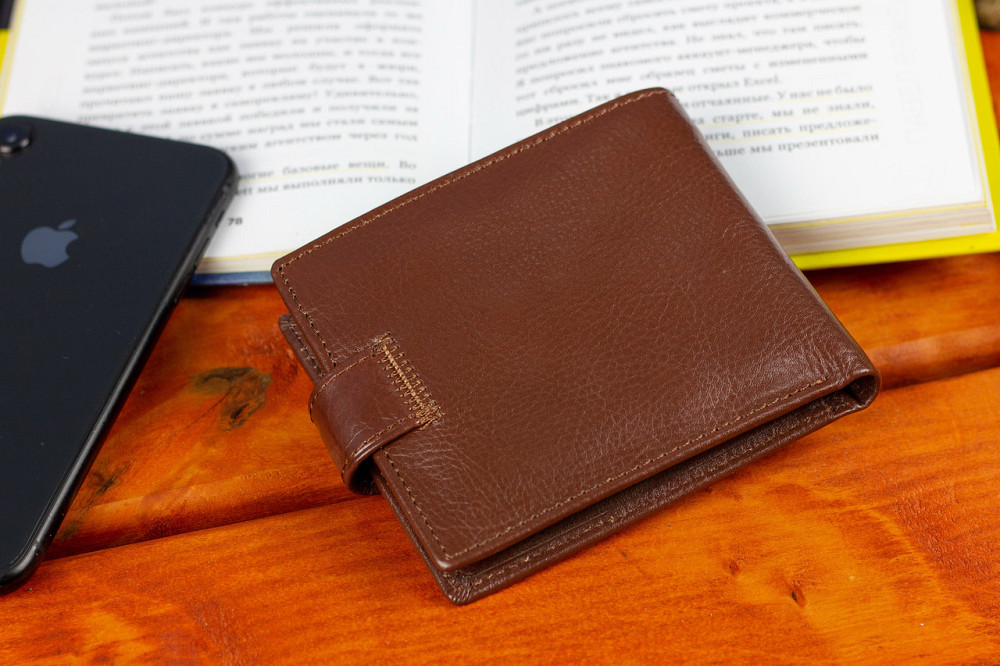 Чоловічий портмоне з натуральної шкіри ST Leather B104 Коричневий Київ - фото 10