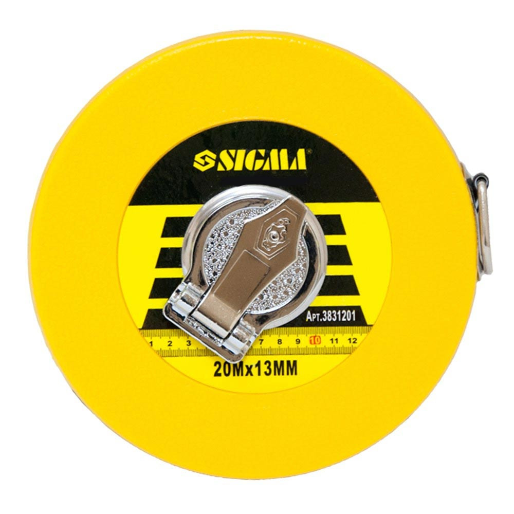 Sigma Рулетка стекловолокно 20м×13мм SIGMA (3831201) Київ - фото 1