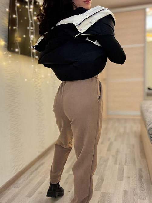 Жіночі утеплені штани мом із вельвету на щільному флісі Моко, 50/52 Одеса - фото 4