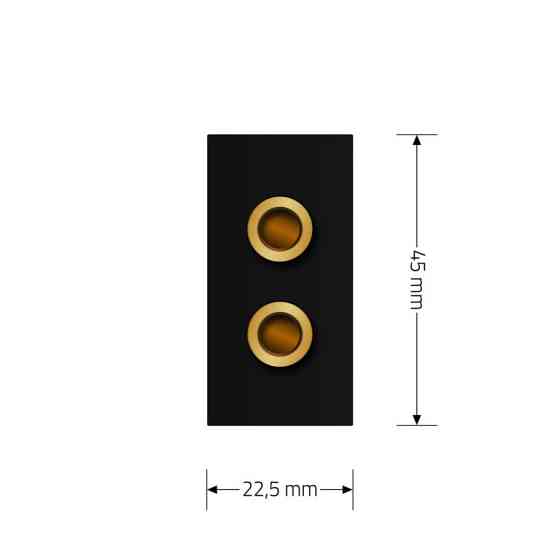 LIVOLO Аудіо розетка LIVOLO Banana Plug, чорна, для колонок / підсилювача, модуль 0.5 поста (VL Коломия