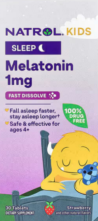 Мелатонин для детей жевательный Natrol Melatonin Fast Dissolve 30 таб со вкусом. Київ