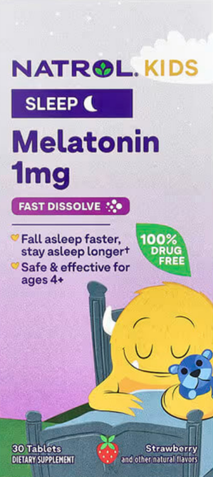 Мелатонин для детей жевательный Natrol Melatonin Fast Dissolve 30 таб со вкусом. Київ - фото 2