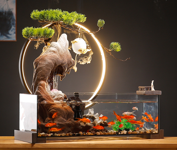 Аквариум Декоративный водопад комнатный 49х60 см БОЛЬШОЙ, Аквариум подставка для благовоний, увлажнитель воздуха Кременчуг - изображение 2